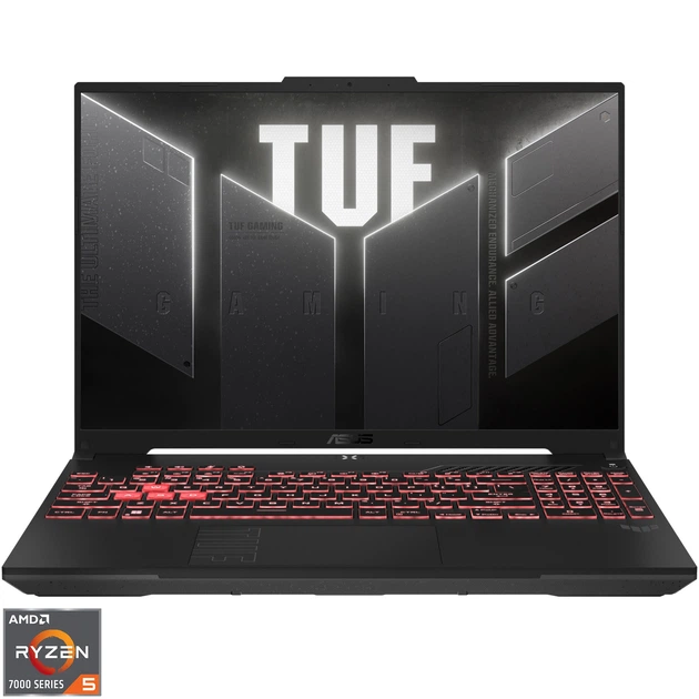 Ігровий ноутбук ASUS TUF A16 AMD Ryzen™ 5 7535HS до 4, 55 ГГц, 16 дюймів Full HD+ WUXGA, IPS, 144 Гц, 16 ГБ DDR5, 512 ГБ SSD, NVIDIA® GeForce RTX™ 4050 6 ГБ GDDR6, Mecha Gray - Фото 1 Ігровий ноутбук ASUS TUF A16 AMD Ryzen™ 5 7535HS до 4, 55 ГГц, 16 дюймів Full HD+ WUXGA, IPS, 144 Гц, 16 ГБ DDR5, 512 ГБ SSD, NVIDIA® GeForce RTX™ 4050 6 ГБ GDDR6, Mecha Gray - зображення 1