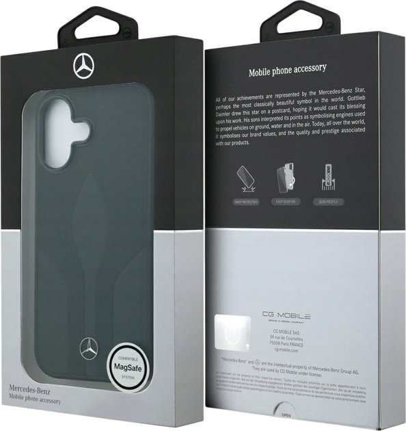 Etui plecki Mercedes Leather The Move MagSafe do iPhone 17 Black (3666339506667) - obraz 8