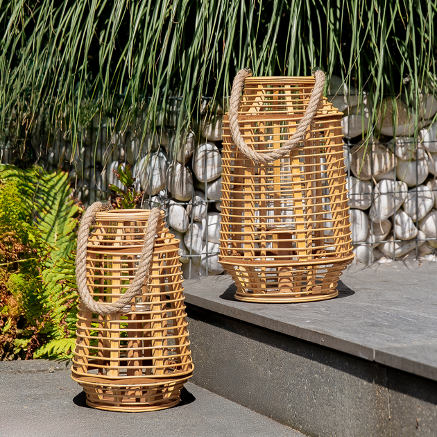 Ліхтар My Home Bamboo Бежевий 23.5 x 23.5 x 38.5 см (5907078435695) - зображення 5