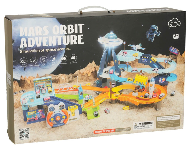 Kosmiczny tor samochodowy KIK wielopoziomowy z kierownicą KX3575 (5903039753372) - obraz 1