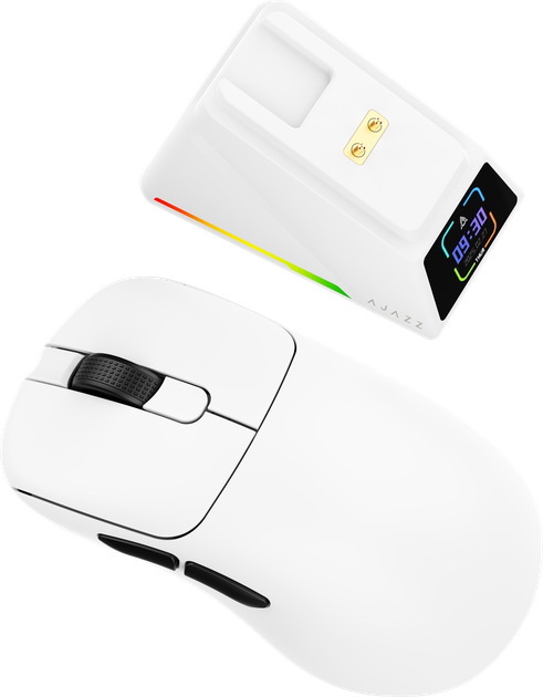 Мышь Ajazz AJ179 APEX Wireless/Bluetooth/USB White Charging Dock (AJM179-A-W) - Фото 5 Мышь Ajazz AJ179 APEX Wireless/Bluetooth/USB White Charging Dock (AJM179-A-W) - изображение 5