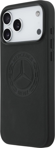 Панель Mercedes Leather Vintage Logo MagSafe для iPhone 17 Pro Max Black (3666339508012) - зображення 2