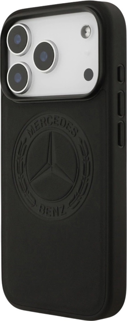 Панель Mercedes Leather Vintage Logo MagSafe для iPhone 17 Black (3666339507985) - зображення 2