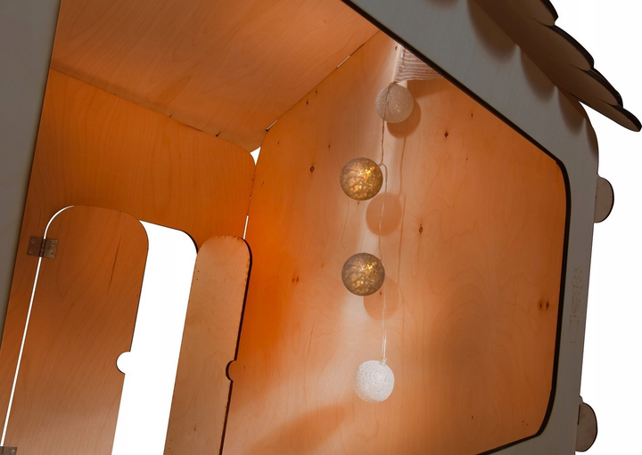 Садовий будиночок Ikonka дерев'яний столик, крейдяна дошка, 86 x 137 x 105 см (5905325439151) - зображення 14