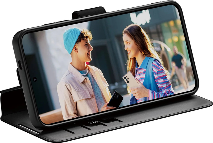 Etui z klapką CARE by PanzerGlass Wallet Case w. Kickstand do Samsung Galaxy S25 Black (CRRFEWLG38388) - obraz 3
