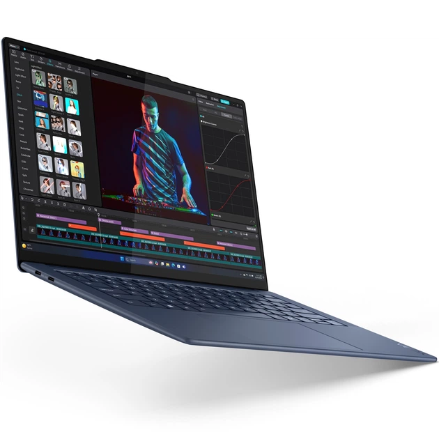 Ультрапортативный ноутбук Lenovo Yoga Slim 7 14Q8X9 Qualcomm® Snapdragon® X Elite X1E- 78- 100 до 3, 4 ГГц, 14, 5, 3K, OLED, СЕНСОРНЫЙ, 32 ГБ LPDDR5x, 1 ТБ SSD, графический Qualcomm® Adreno™, Windows 11 Pro, Cosmic Blue - изображение 10