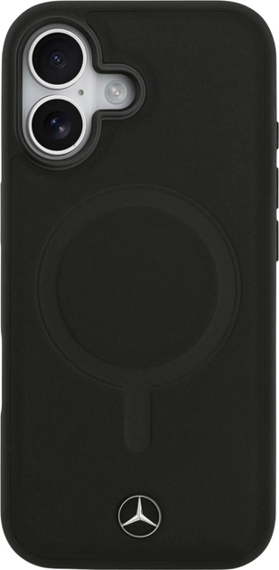 Панель Mercedes Plain Smooth Leather MagSafe для iPhone 17 Black (3666339568481) - зображення 3
