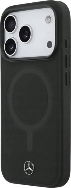 Панель Mercedes Plain Smooth Leather MagSafe для iPhone 17 Pro Black (3666339568504) - зображення 2
