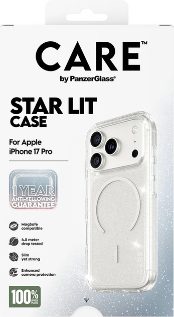 Панель CARE by PanzerGlass Flagship Urban Explorer w. White MagSafe для Apple iPhone 17 Pro Star Lit (CR19546) - зображення 5