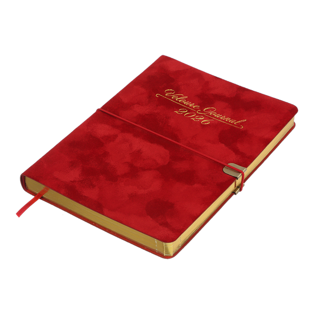 Щоденник датований Buromax Velour зі штучної шкіри А5 336 сторінок червоний BM.2134-05 - изображение 3