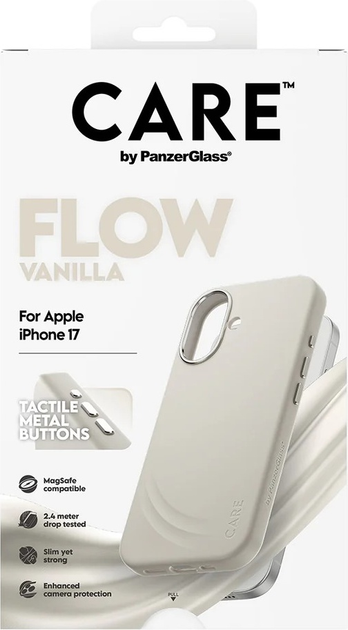 Etui CARE by PanzerGlass FLOW Case w. MagSafe do Apple iPhone 17 Vanilla (CR81500) - obraz 5