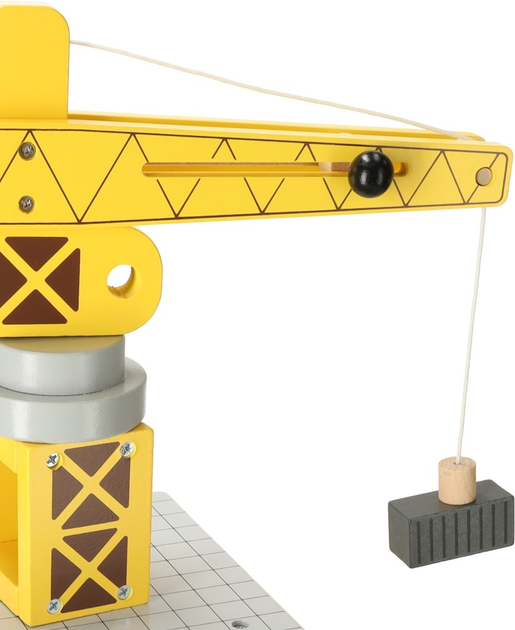 Дерев'яний ігровий набір KIK Морський порт - кран журавель, корабель та машинки KX3774 (5903039750975) - зображення 3