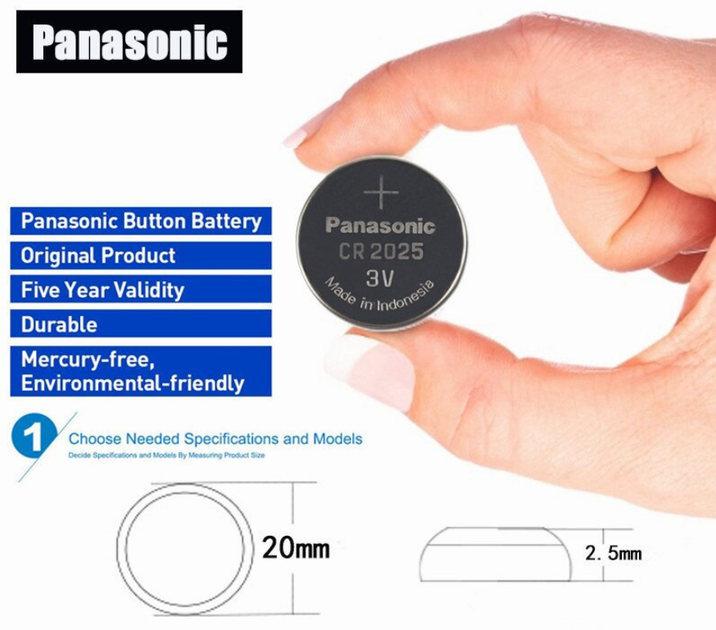 Батарейка литиевая Panasonic / CR2025 / 3V. Батарейка панасоник Lithium для часов 1шт - Фото 3 Батарейка литиевая Panasonic / CR2025 / 3V. Батарейка панасоник Lithium для часов 1шт - изображение 3