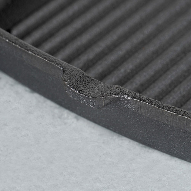 Patelnia do grillowania Vilde Cast Line żeliwna z silikonową nakładką 24.5x24 cm (5904316471828) - obraz 10