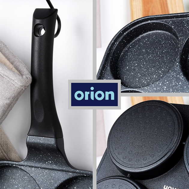 Сковорода для яєць Orion Grande гранітова на 4 відділи 22 см (8592381196615) - зображення 10