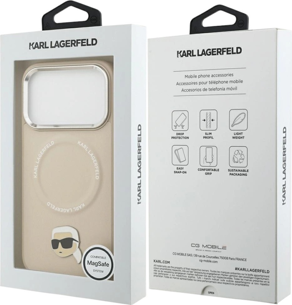 Панель Karl Lagerfeld Karl Pin MagSafe для Apple iPhone 17 Pro Beige (3666339495794) - зображення 8