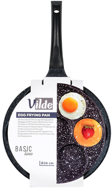 Patelnia do jajek Vilde Basic Line granitowa na 7 otworów 26 cm (5904316492656) - obraz 2