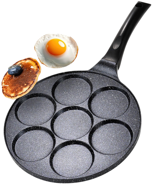 Patelnia do jajek Vilde Basic Line granitowa na 7 otworów 26 cm (5904316492656) - obraz 8