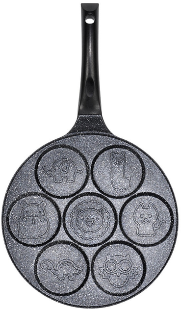 Patelnia do jajek Vilde Basic Line granitowa na 7 otworów 26 cm (5904316492663) - obraz 2