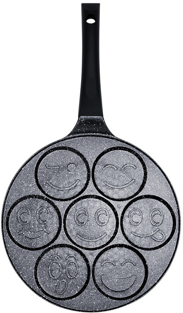 Patelnia do jajek Vilde Basic Line granitowa na 7 otworów 26 cm (5904316492618) - obraz 2