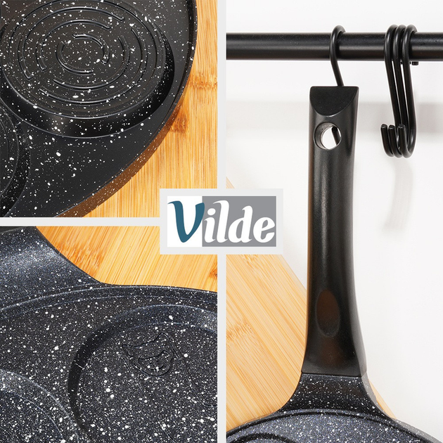 Patelnia do jajek Vilde Basic Line granitowa na 7 otworów 26 cm (5904316492663) - obraz 3