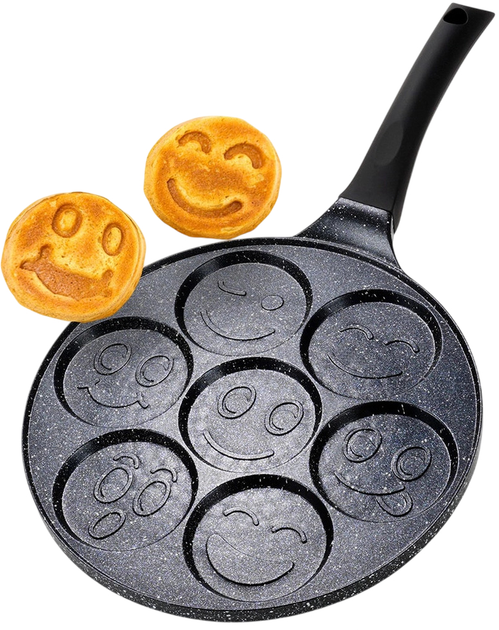 Patelnia do jajek Vilde Basic Line granitowa na 7 otworów 26 cm (5904316492618) - obraz 7