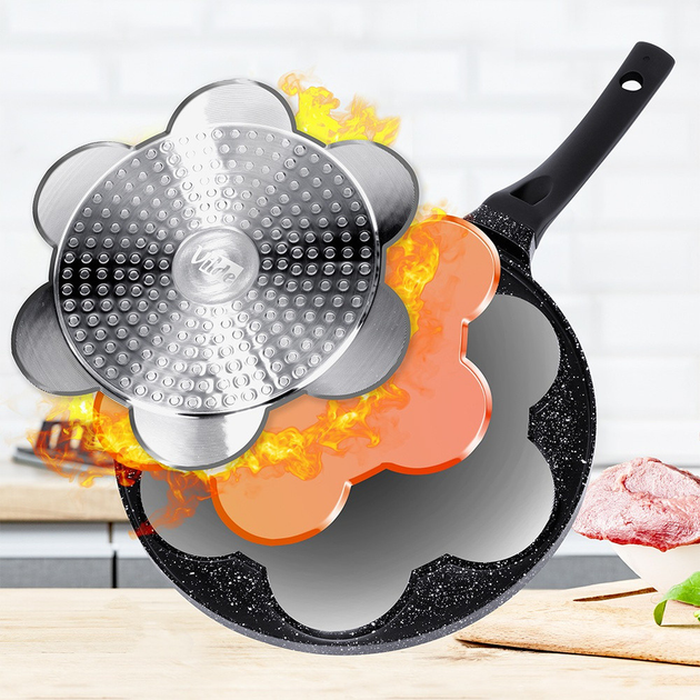 Сковорода для яєць Vilde Basic Line гранітова на 7 відділів 26 см (5904316492625) - зображення 12