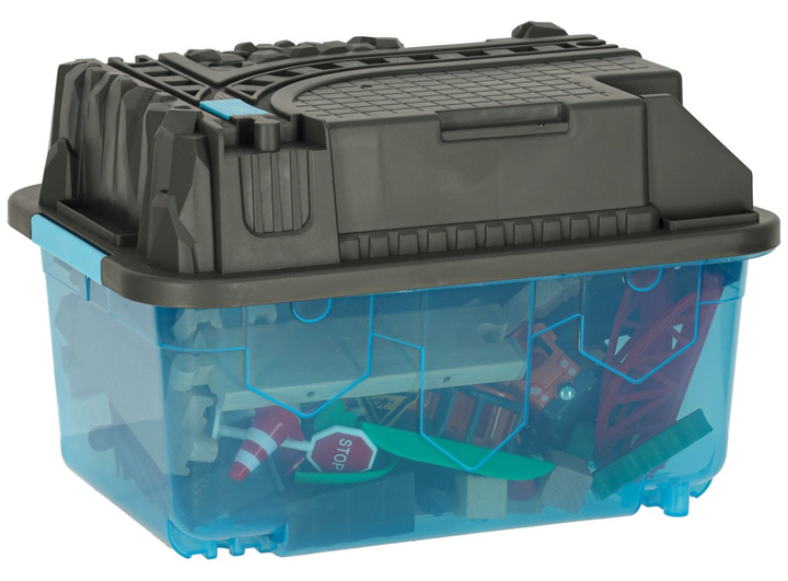 Kolejka drewniana KIK pociąg lokomotywa plac budowy 55 elementów KX3494 (5903039754201) - obraz 1