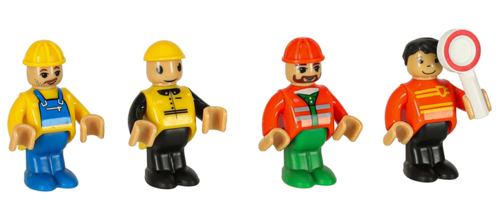 Kolejka drewniana KIK pociąg lokomotywa plac budowy 55 elementów KX3494 (5903039754201) - obraz 6