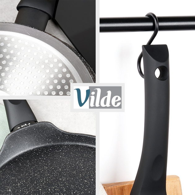 Сковорода для млинців Vilde Black Line гранітова 26 см (5904316492052) - зображення 3