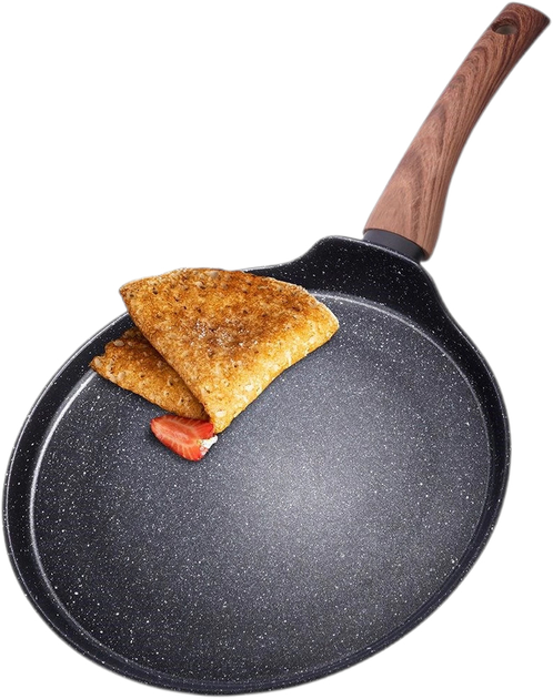 Patelnia do naleśników Vilde Black & Wood granitowa 26 cm (5904316465124) - obraz 8