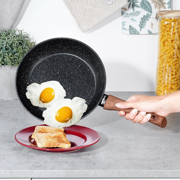 Сковорода Vilde Black & Wood гранітова 24 см (5904316475383) - зображення 12