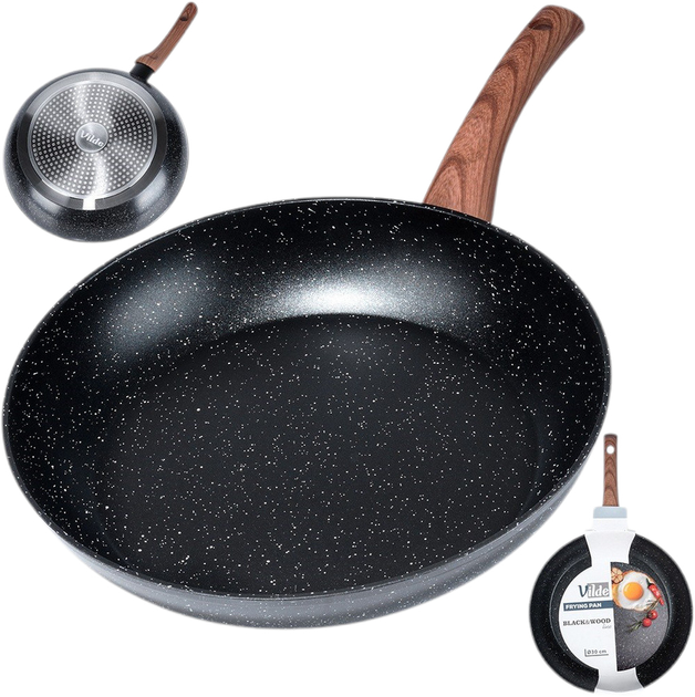 Сковорода Vilde Black & Wood гранітова 30 см (5904316475413) - зображення 9
