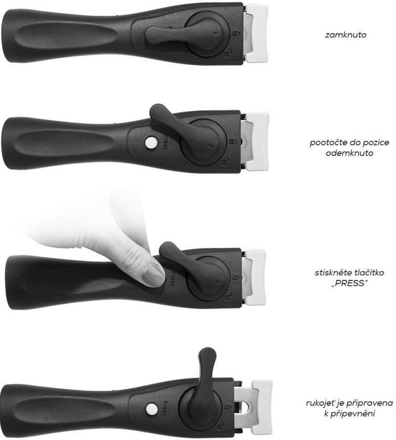 Набір сковорід Orion Grande гранітовий зі знімною ручкою 20/26 см (8592381157104) - зображення 5