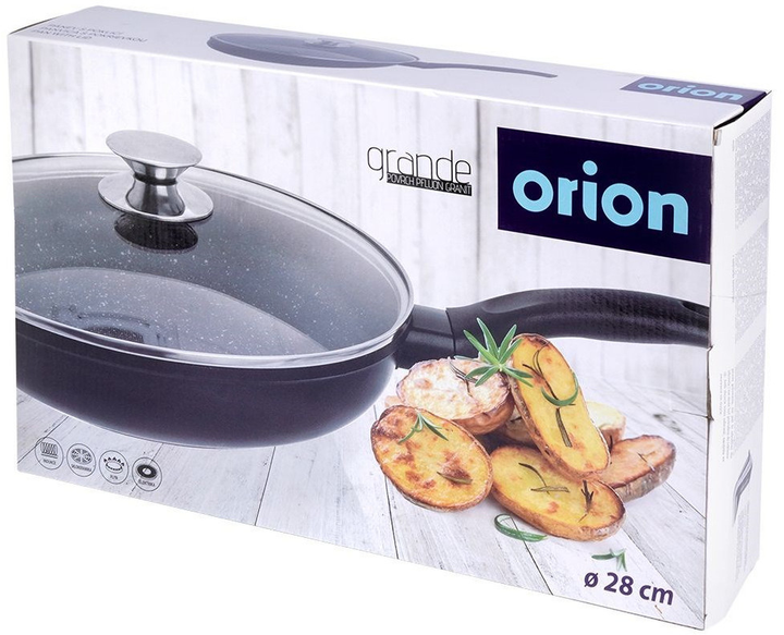 Сковорода Orion Grande гранітова з кришкою 28 см (8592381165444) - зображення 1