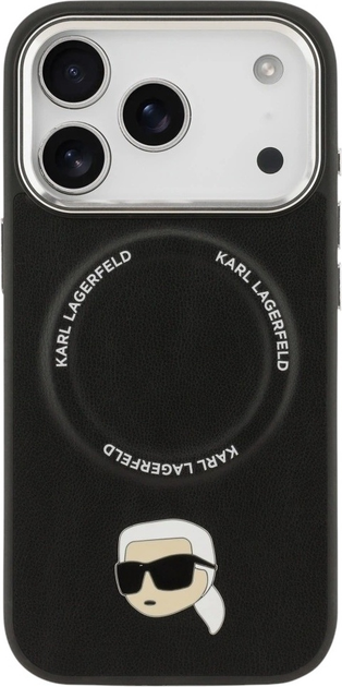 Панель Karl Lagerfeld Karl Pin MagSafe для Apple iPhone 17 Pro Black (3666339495633) - зображення 2