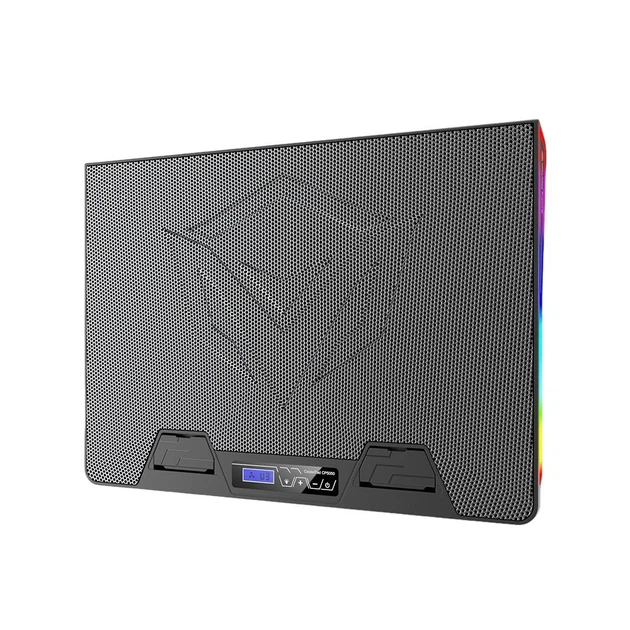 Подставка-кулер под ноутбук охлаждающая с RGB-подсветкой MEETION CP5050 черная - Фото 6 Подставка-кулер под ноутбук охлаждающая с RGB-подсветкой MEETION CP5050 черная - изображение 6