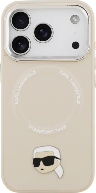 Панель Karl Lagerfeld Karl Pin MagSafe для Apple iPhone 17 Pro Max Beige (3666339495800) - зображення 2