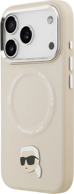 Панель Karl Lagerfeld Karl Pin MagSafe для Apple iPhone 17 Pro Max Beige (3666339495800) - зображення 3