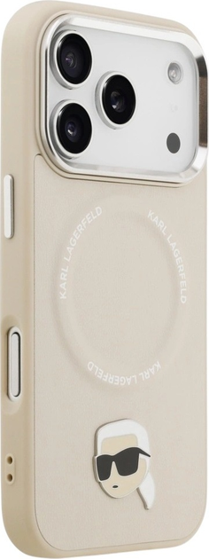 Панель Karl Lagerfeld Karl Pin MagSafe для Apple iPhone 17 Pro Max Beige (3666339495800) - зображення 4
