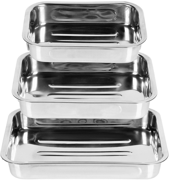Набір форм для випікання Excellent Houseware з нержавіючої сталі 3 шт (8711295501111) - зображення 1