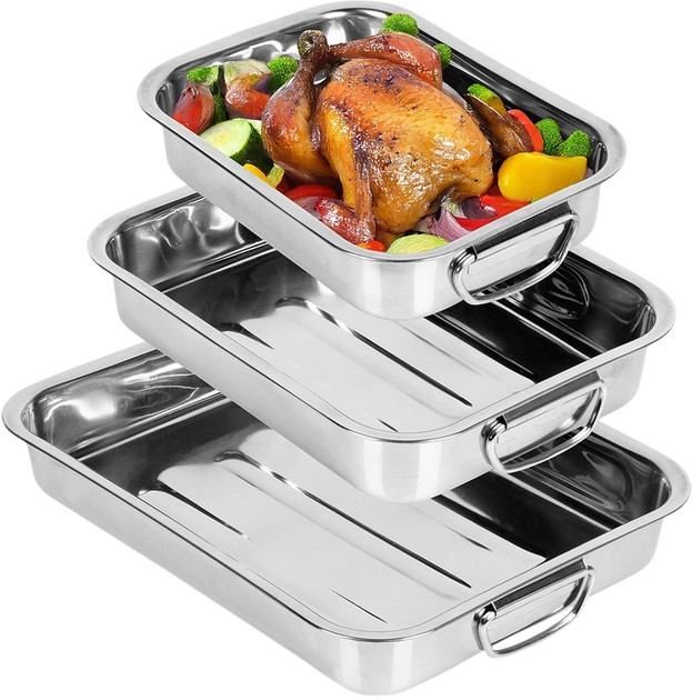 Набір форм для випікання Excellent Houseware з нержавіючої сталі 3 шт (8711295501111) - зображення 4