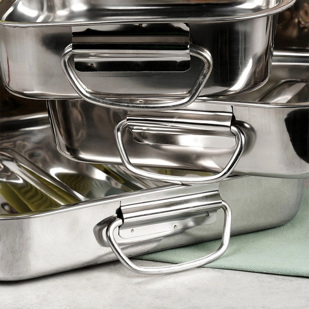 Набір форм для випікання Excellent Houseware з нержавіючої сталі 3 шт (8711295501111) - зображення 6