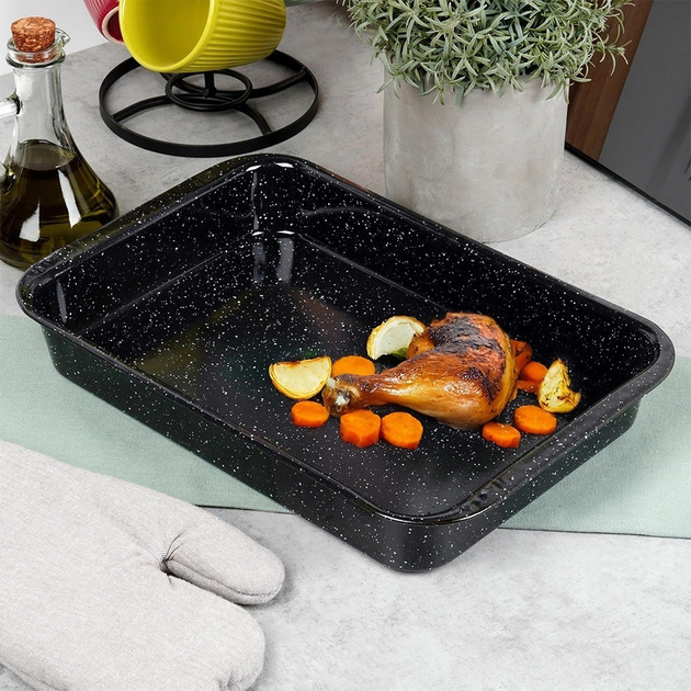 Brytfanna Orion emaliowana 35.5x24x5 cm (8592381101435) - obraz 5