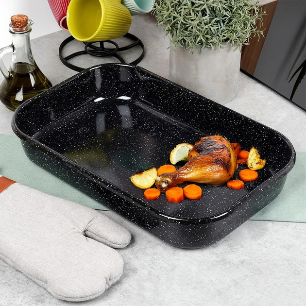 Brytfanna Orion emaliowana 42x27x7 cm (8592381135850) - obraz 5