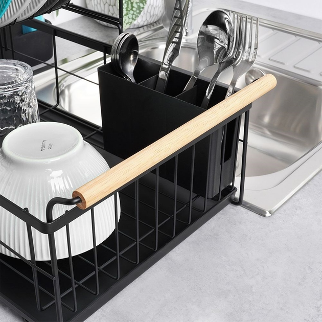 Suszarka do naczyń Vilde Czarna 48 x 29 x 28.5 cm (5904316465230) - obraz 2