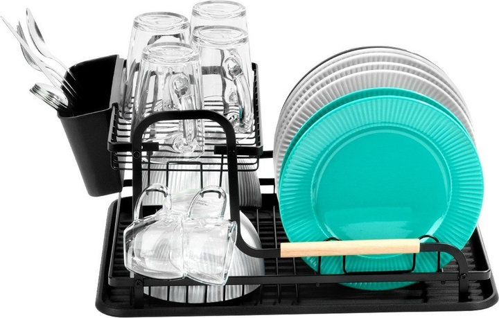 Suszarka do naczyń Vilde Czarna 48.5 x 32 x 23.5 cm (5904316481896) - obraz 5