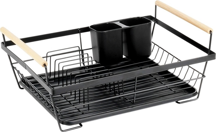 Suszarka do naczyń Vilde Czarna 45 x 33 x 18 cm (5904316490843) - obraz 1