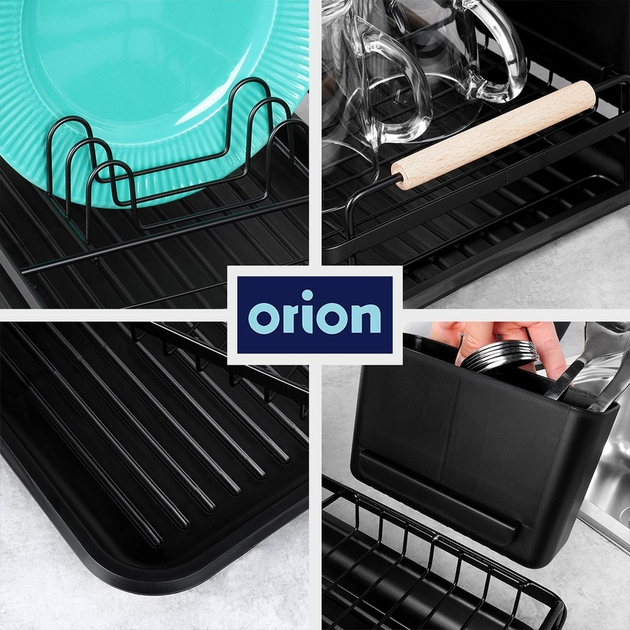Suszarka do naczyń Orion Radka Czarna 43 x 23.5 x 9.5 cm (8592381198152) - obraz 4