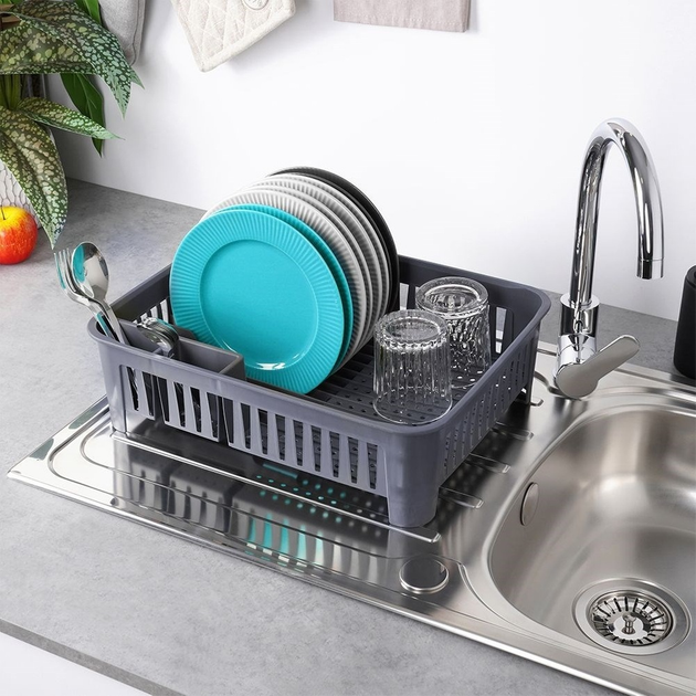Suszarka do naczyń Orion Szara 43.5 x 32 x 12 cm (8682013105686) - obraz 2